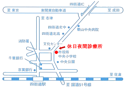 市役所と中央小学校の間の道路のつきあたり