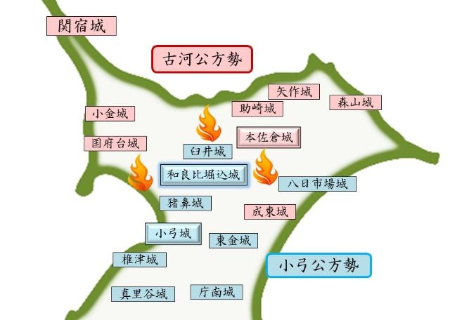 小弓公方勢力図の写真